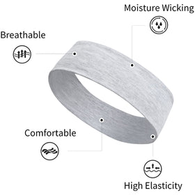 TERSE Black Headband showing non-slip feature