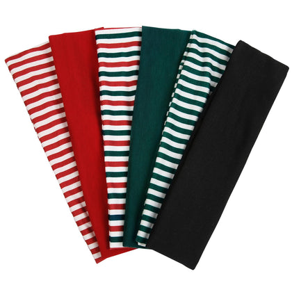 TERSE Christmas headbands set featuring black, red, and green designs