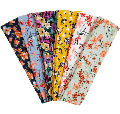 TERSE floral print headband front view with vibrant colours
