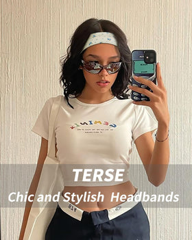 TERSE headbands arranged neatly showcasing their soft fabric