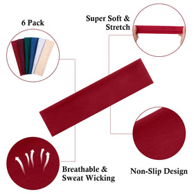 TERSE Non-Slip Headband in Deep Red, lifestyle scene