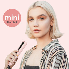 Terviiix Mini Flat Iron showing 1/2 inch ceramic plates
