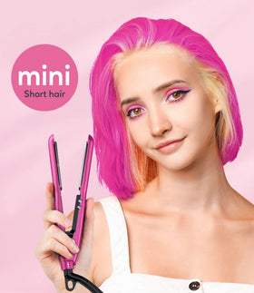 Terviiix Mini Flat Iron showing adjustable temperature settings