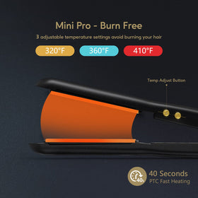 Terviiix Mini Flat Iron with ceramic plates close-up