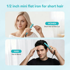 Terviiix Mini Flat Iron with temperature settings displayed