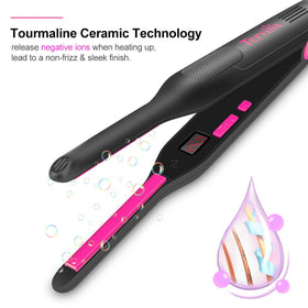 Terviiix Mini Hair Straightener with temperature setting display