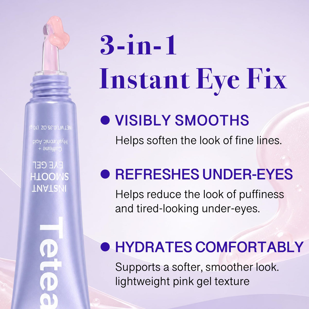 Tetea Eye Gel & Neck Cream Set displayed on a bathroom counter
