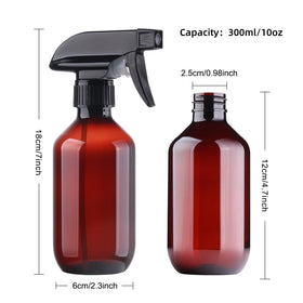 Teyssor 10oz spray bottle side view showing transparent design