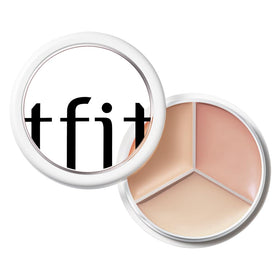TFIT 3 Color Concealer Cream Palette front view with three shades