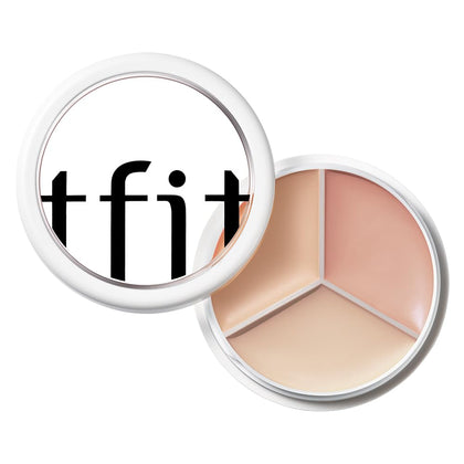TFIT 3 Color Concealer Cream Palette front view with three shades