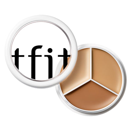 TFIT 3 Color Concealer Palette front view with three shades