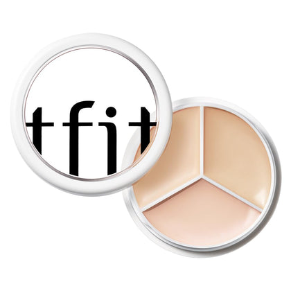 TFIT 3 Colour Concealer Cream Palette front view with three shades