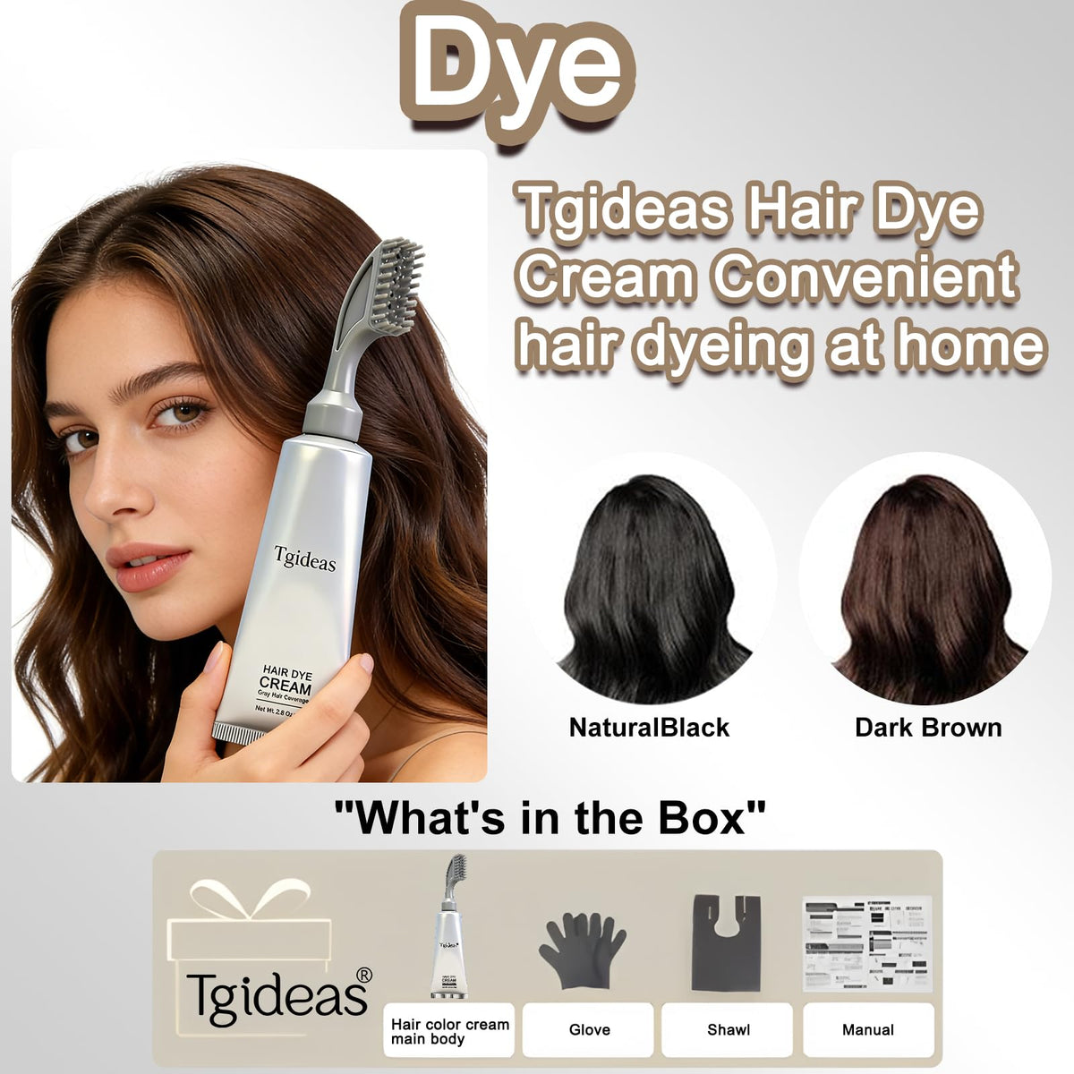 Tgideas Hair Dye Comb application on hair