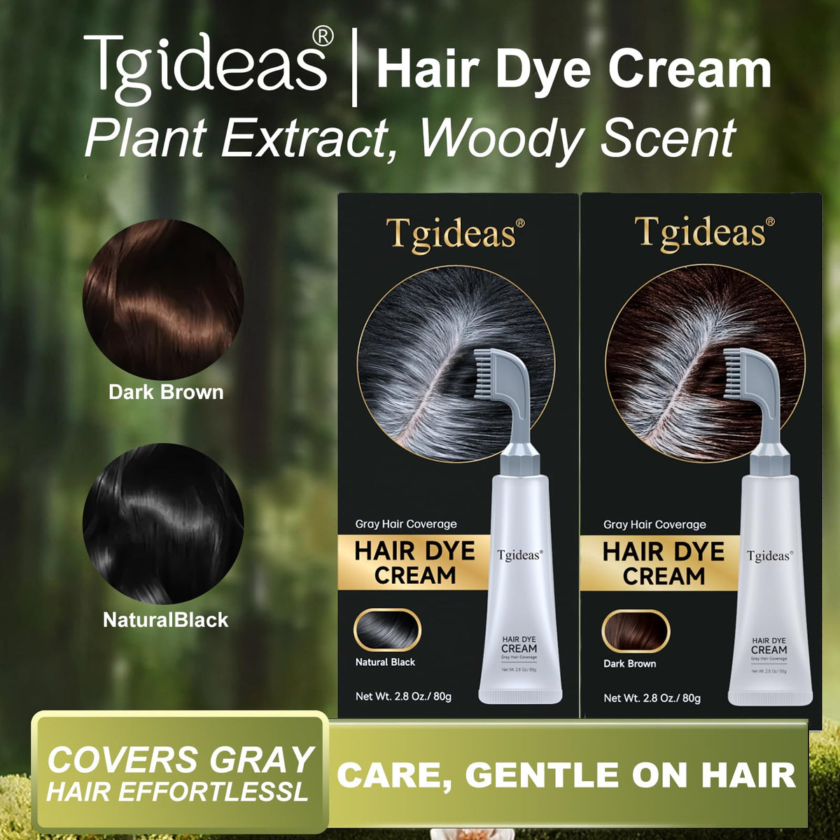 Tgideas Hair Dye Comb close-up of black cream texture
