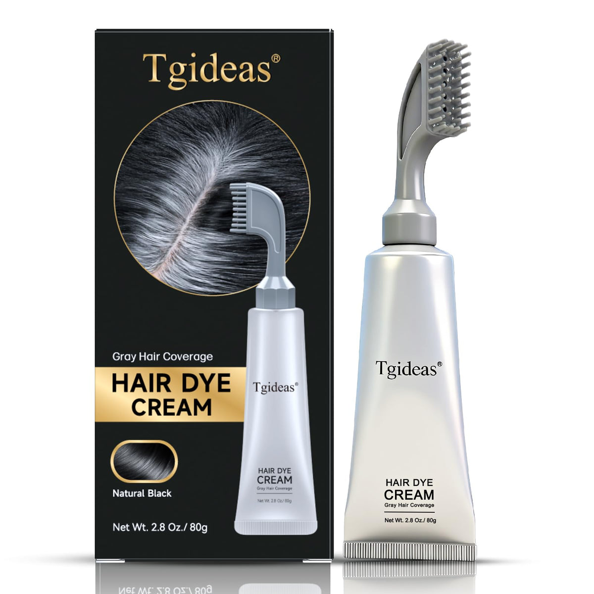 Tgideas Hair Dye Comb Root Touch Up packaging front view