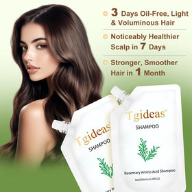 Tgideas Rosemary Amino Acid Shampoo in use during shower