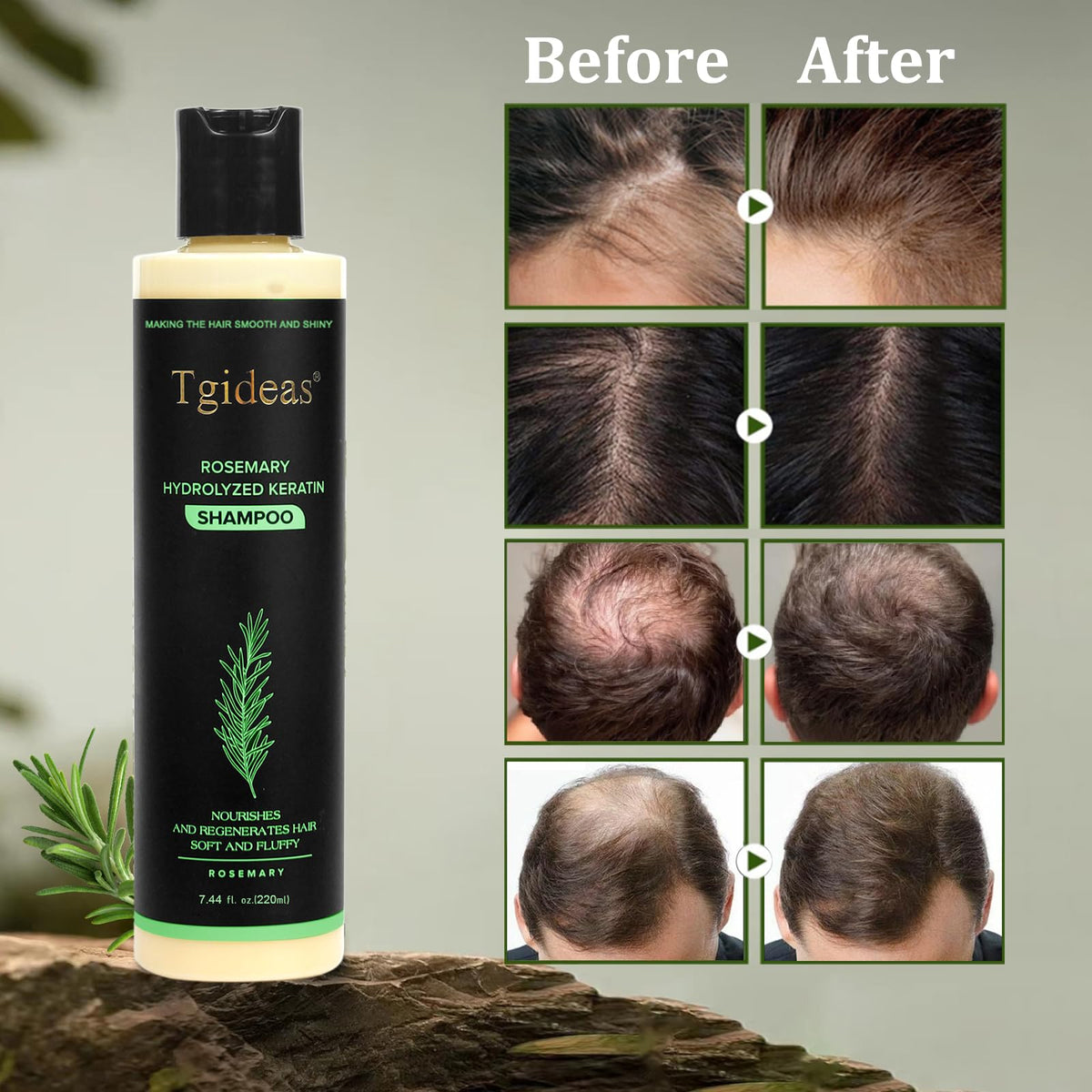 Tgideas Rosemary Biotin Shampoo back label close-up