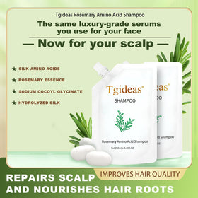 Tgideas Rosemary Biotin Shampoo back view with ingredients