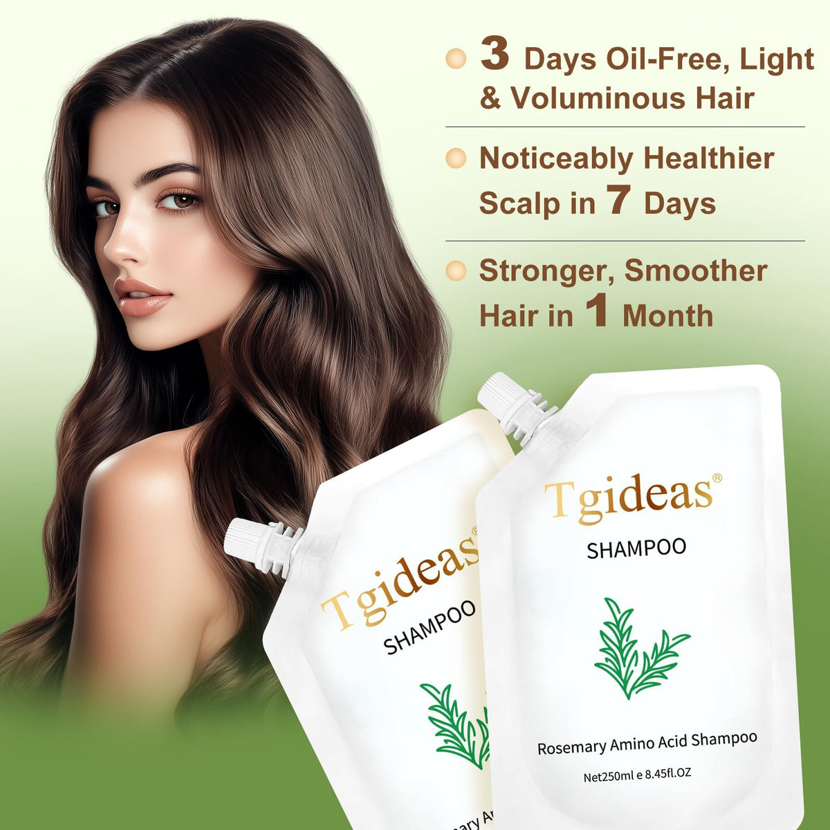 Tgideas Rosemary Biotin Shampoo with rosemary leaves