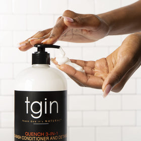 Thank God It's Natural Quench 3-in-1 Co-wash Conditioner side view showing bottle design