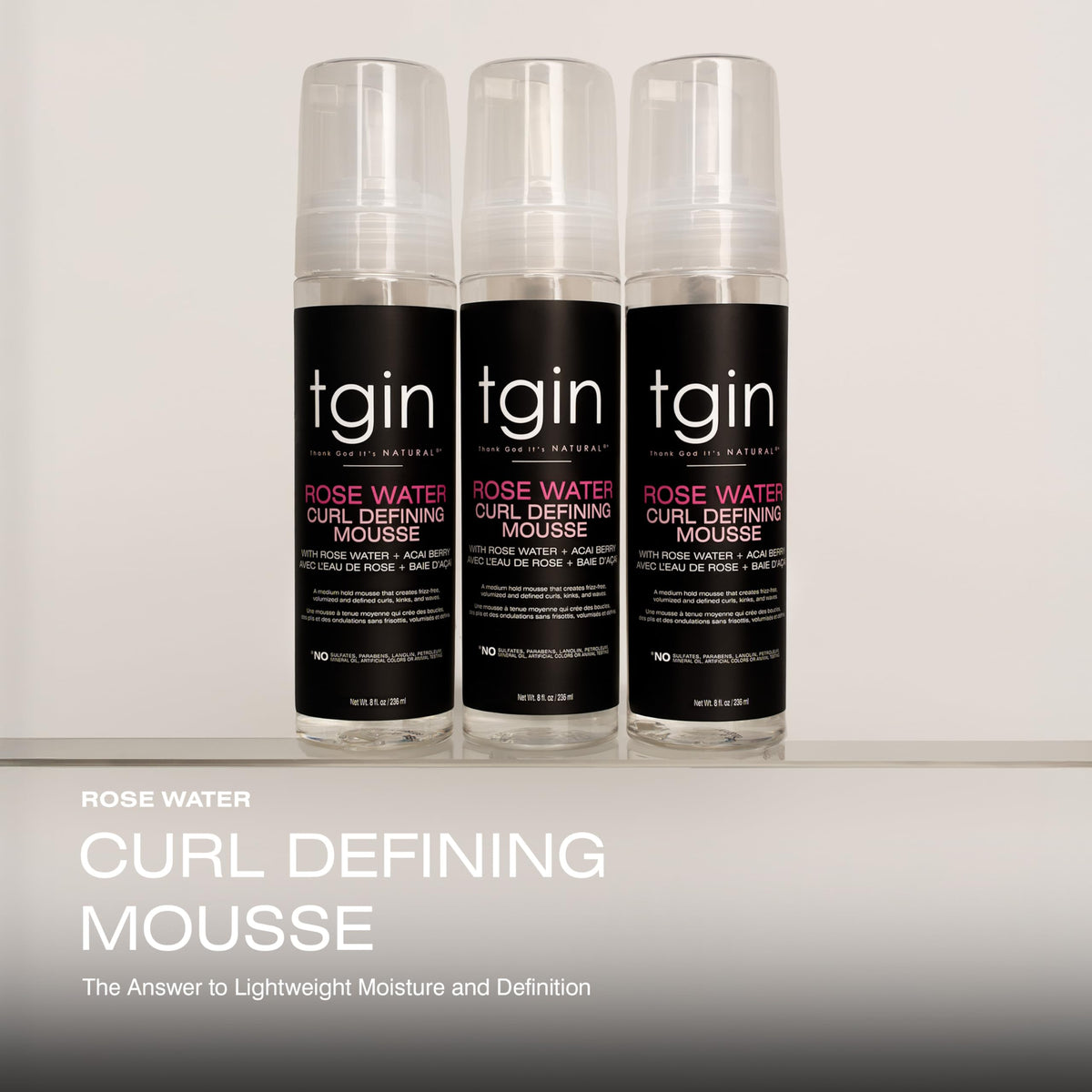Thank God It's Natural Rose Water Curl Defining Mousse back view