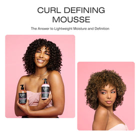 Thank God It's Natural Rose Water Curl Defining Mousse with ingredients displayed