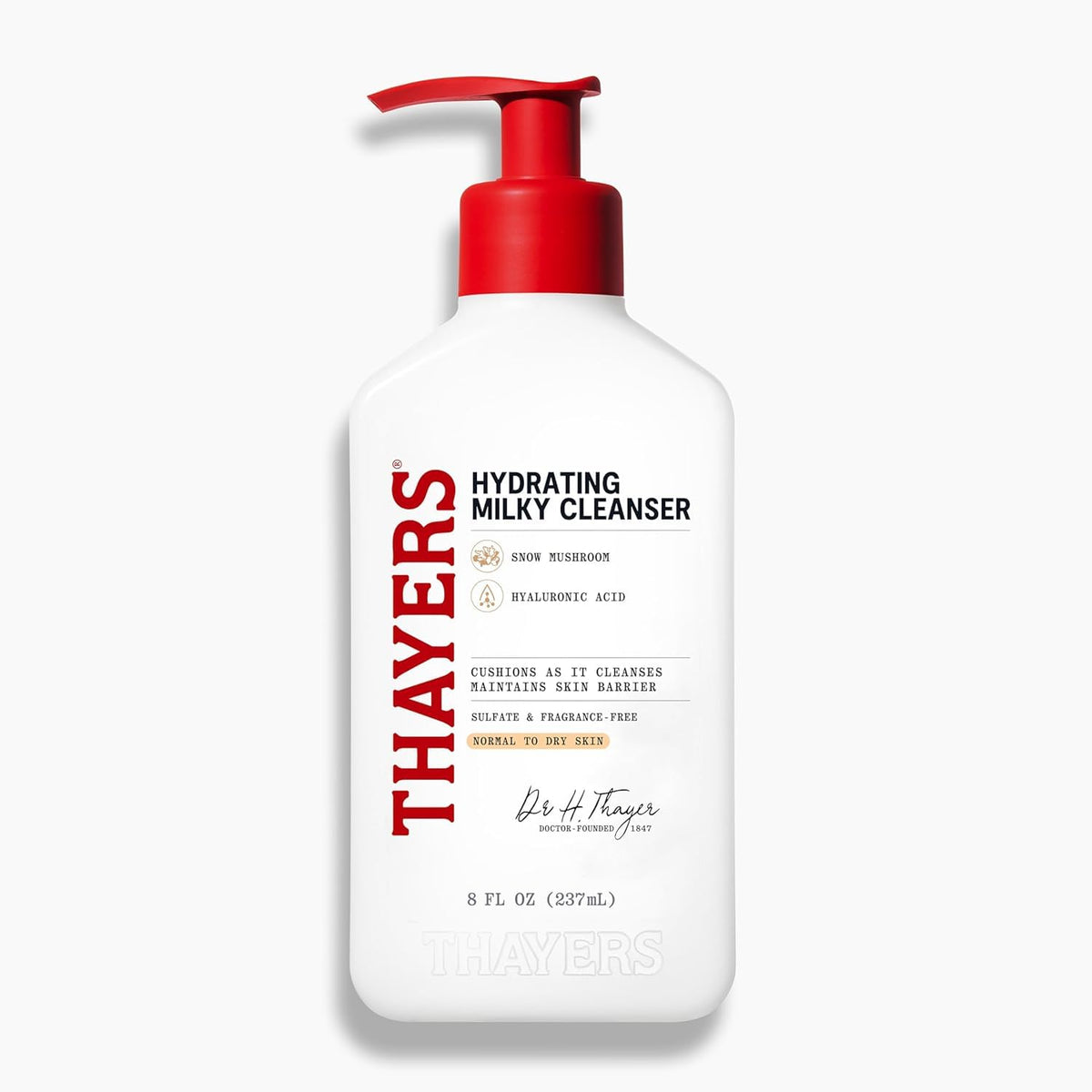 Thayers Milky Hydrating Face Cleanser 8 Fl Oz front view