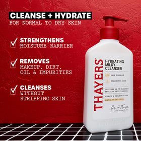 Thayers Milky Hydrating Face Cleanser texture on hand
