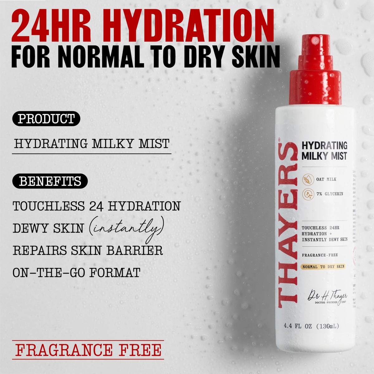 THAYERS Milky Mist bottle side view