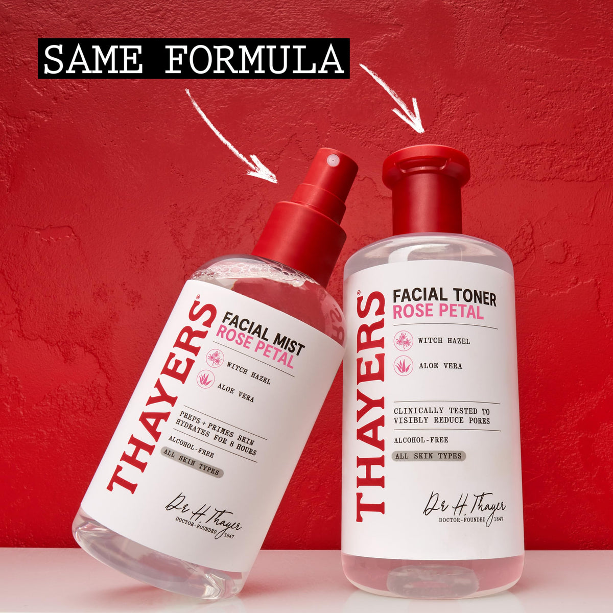 THAYERS Witch Hazel Facial Mist Toner with packaging and ingredients