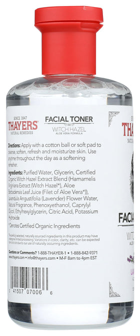THAYERS Witch Hazel Lavender Toner with aloe vera
