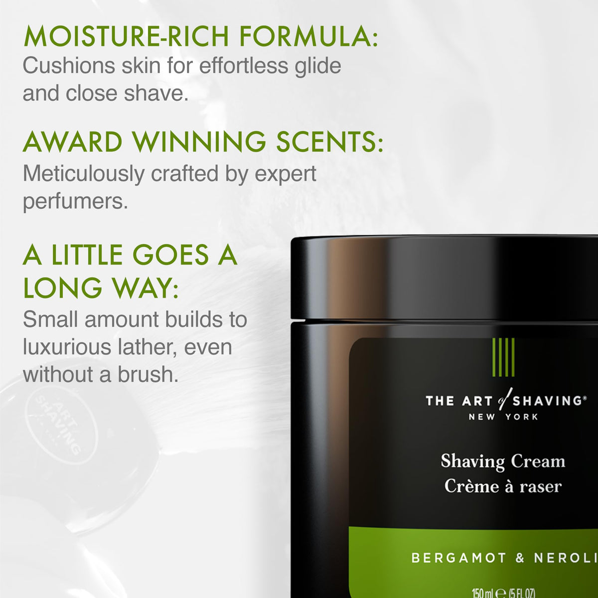 The Art of Shaving Bergamot & Neroli Shaving Cream side view