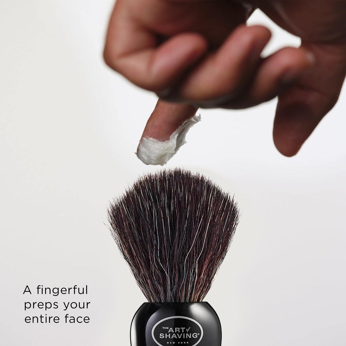 The Art of Shaving Sandalwood Shaving Cream application on skin