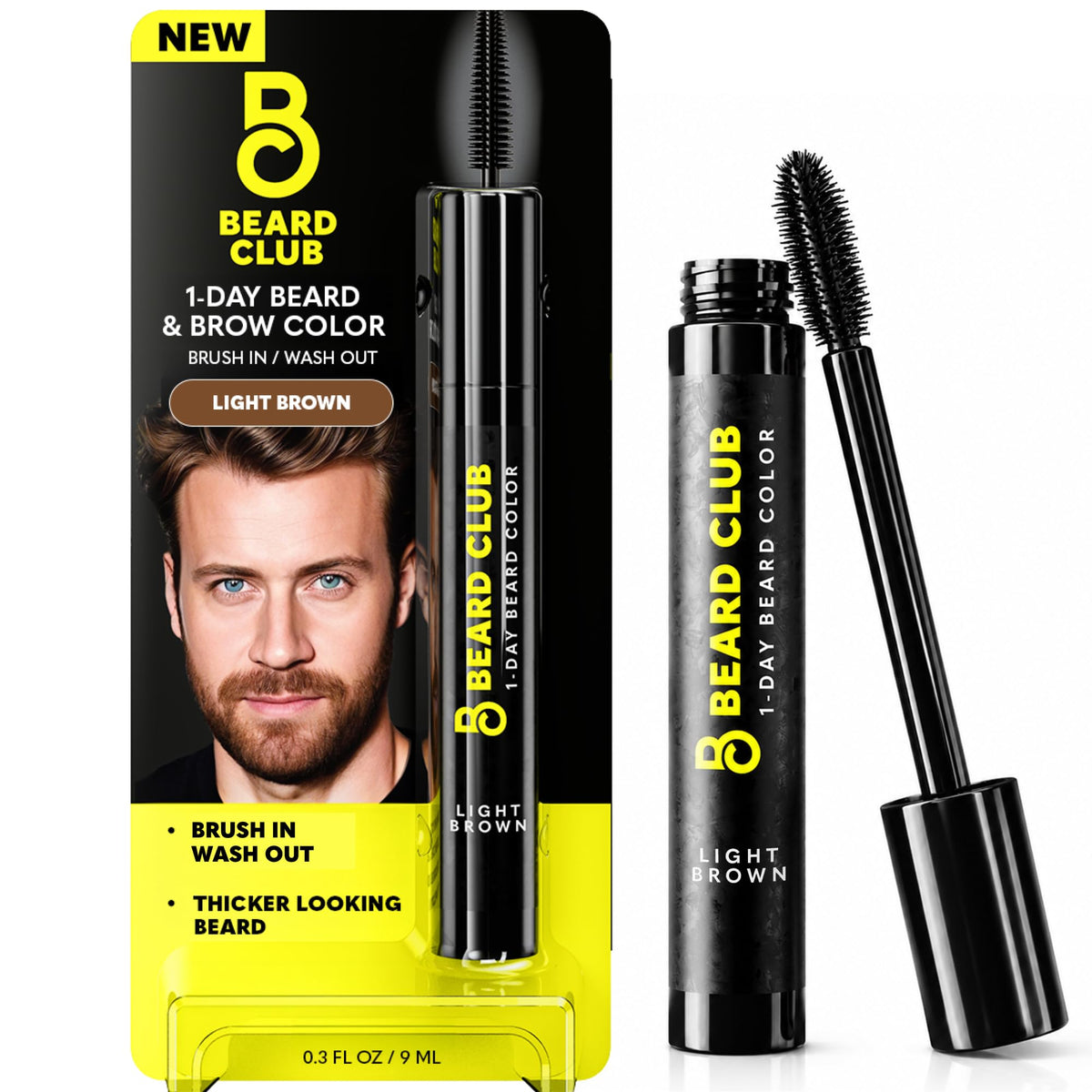 The Beard Club 1 Day Temporary Beard Dye Light Brown front view