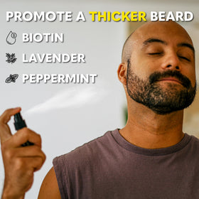 The Beard Club Biotin Beard Growth Oil Spray 82g back view