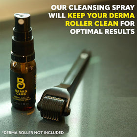 The Beard Club Derma Roller Cleansing Spray 1oz bottle side view