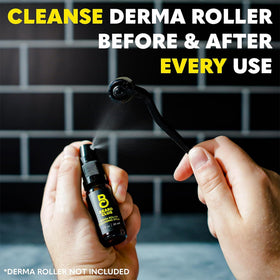 The Beard Club Derma Roller Cleansing Spray 1oz with derma roller