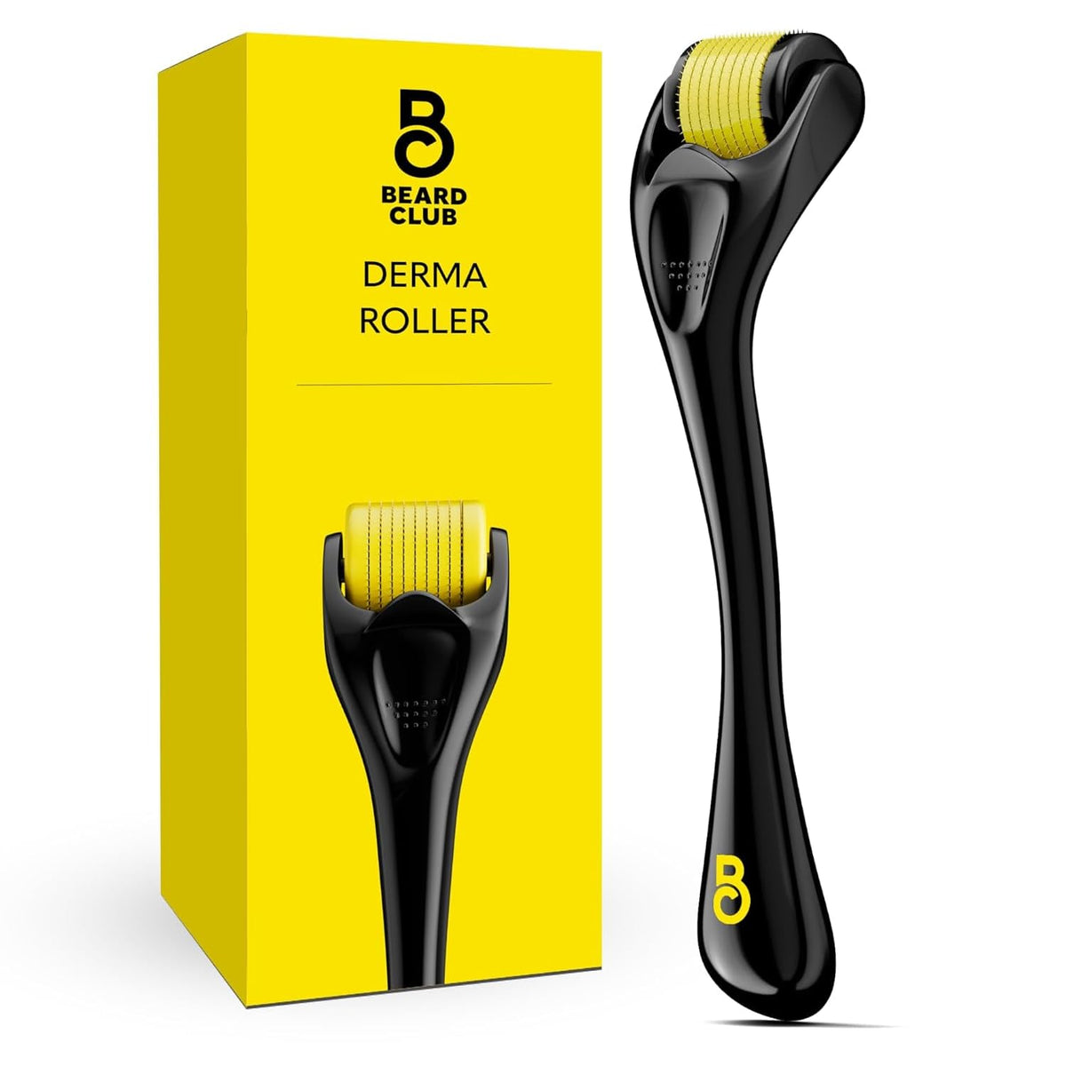 The Beard Club Derma Roller front view with 540 titanium microneedles