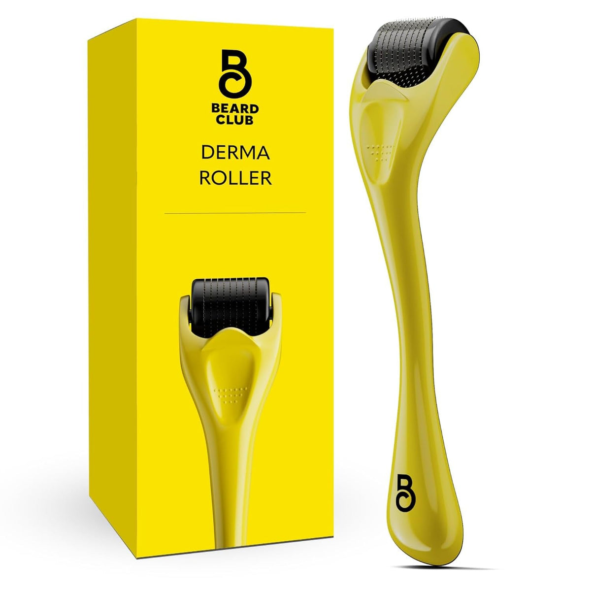 The Beard Club Derma Roller front view with titanium microneedles