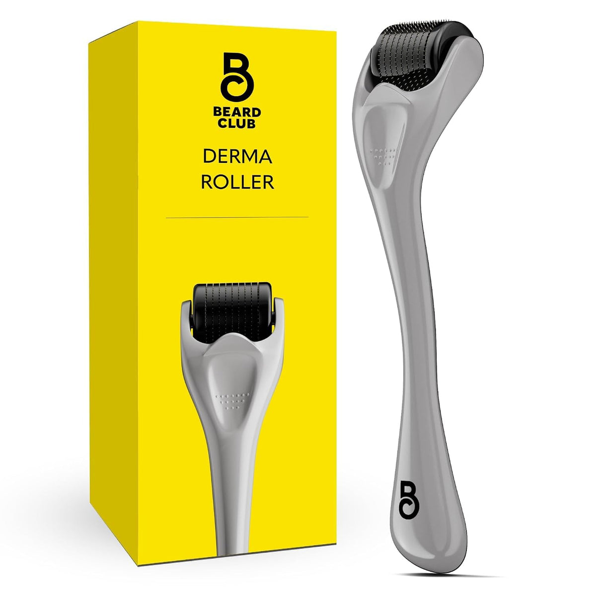 The Beard Club Derma Roller front view with titanium microneedles