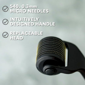 The Beard Club Derma Roller side view showcasing handle