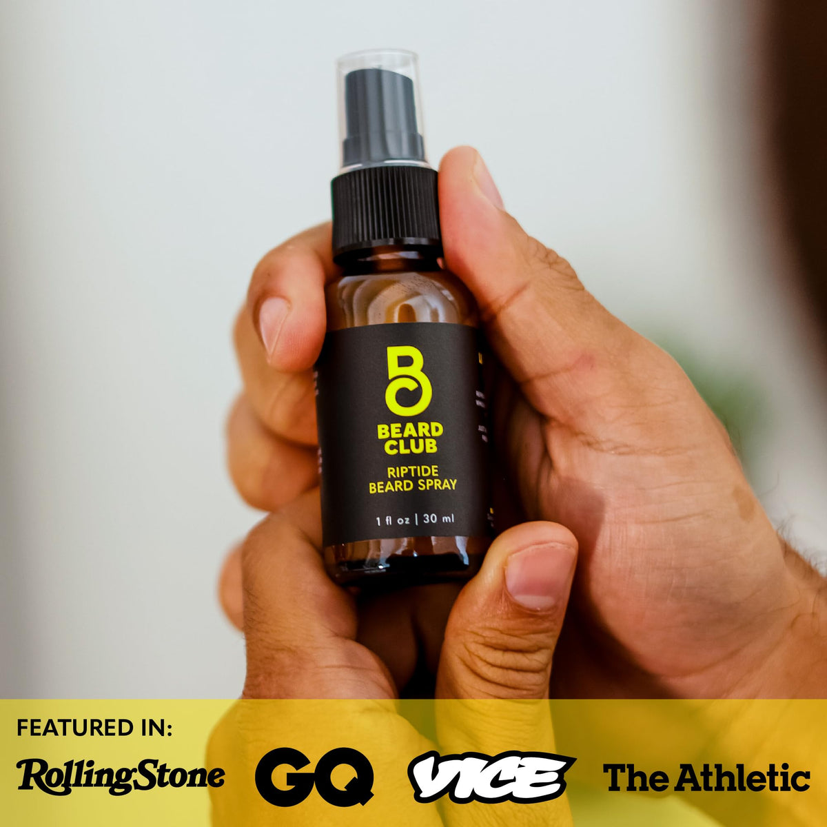 The Beard Club Riptide Beard Softening Spray close-up of nozzle