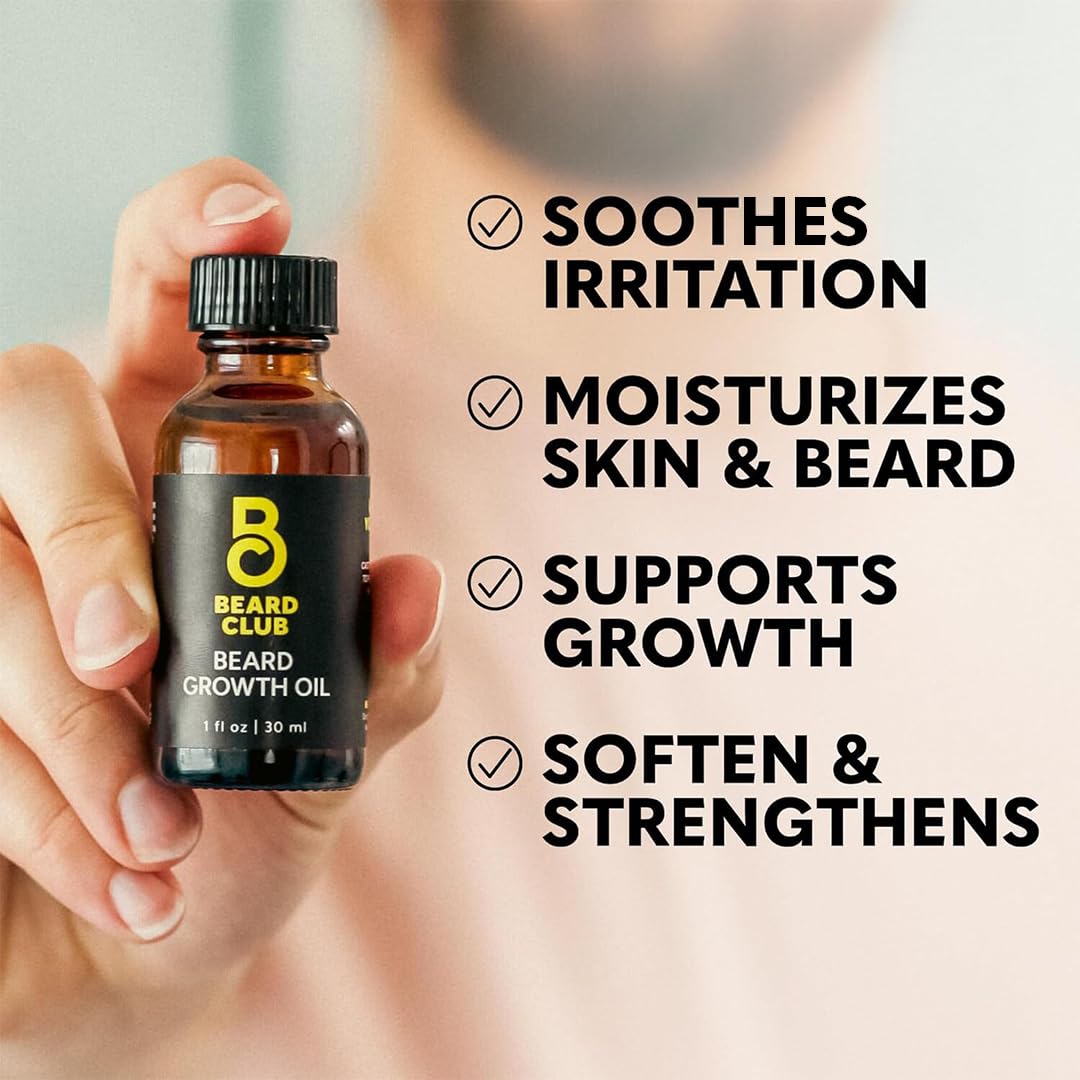The Beard Club support Beard Growth Kit packaging front view