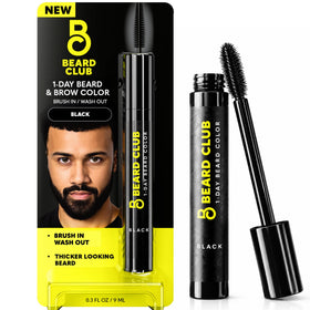 The Beard Club Temporary Beard Dye black bottle front view