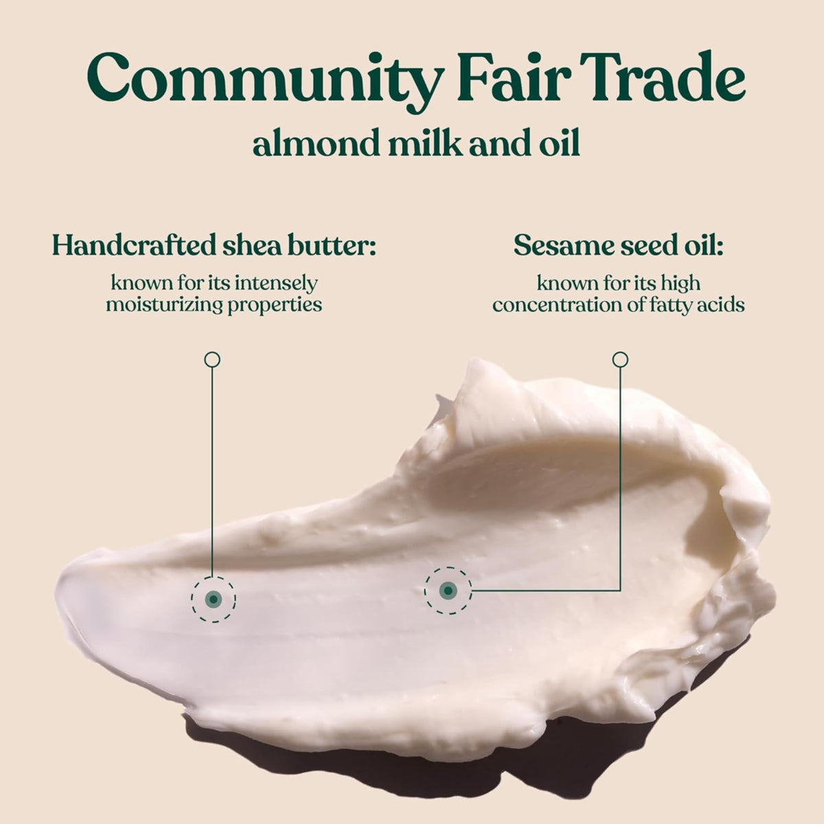 The Body Shop Almond Milk Body Butter 200ml on a wooden surface