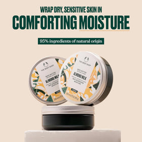 The Body Shop Almond Milk Body Butter 200ml texture close-up