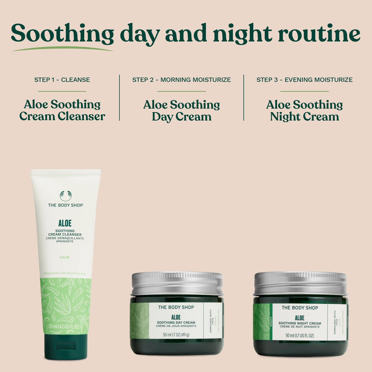 The Body Shop Aloe Vera Day Cream with aloe vera leaf
