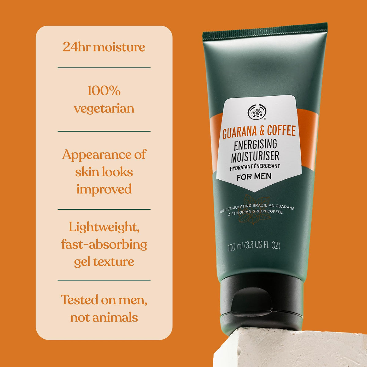 The Body Shop Guarana and Coffee Energizing Moisturiser texture close-up