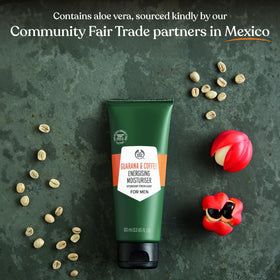 The Body Shop Guarana and Coffee Energizing Moisturiser with packaging