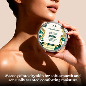 The Body Shop Moringa Body Butter 240g alongside natural ingredients